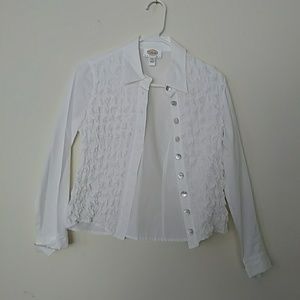White adorable talbots top